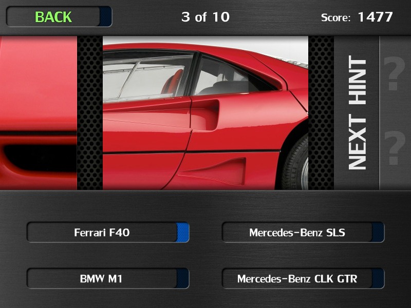 Guess the Car: Supercars gameplay